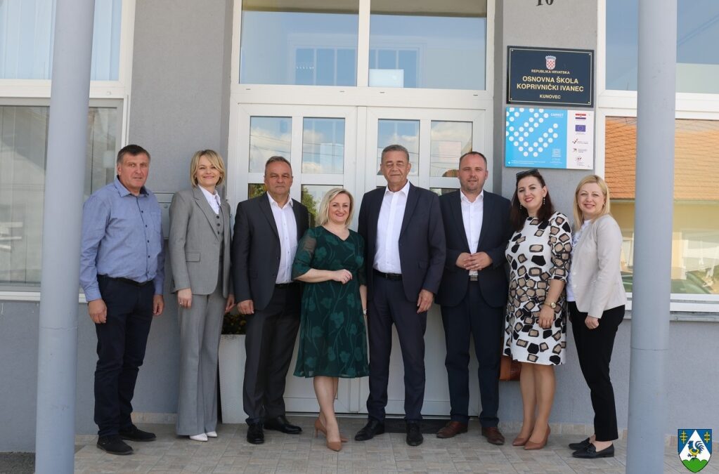 ŽUPAN DARKO KOREN SA SURADNICIMA U OŠ KOPRIVNIČKI IVANEC