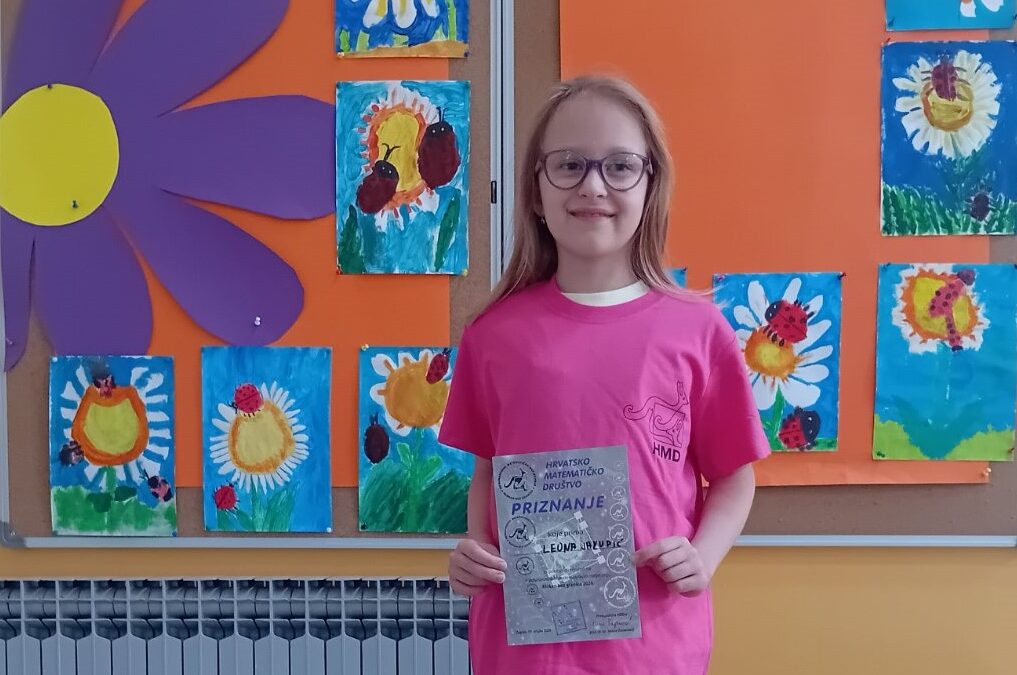 Leona Jakupić izvrsna na natjecanju “Klokan bez granica”